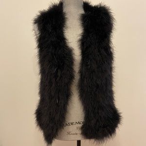 Club Monaco Black Feather Vest